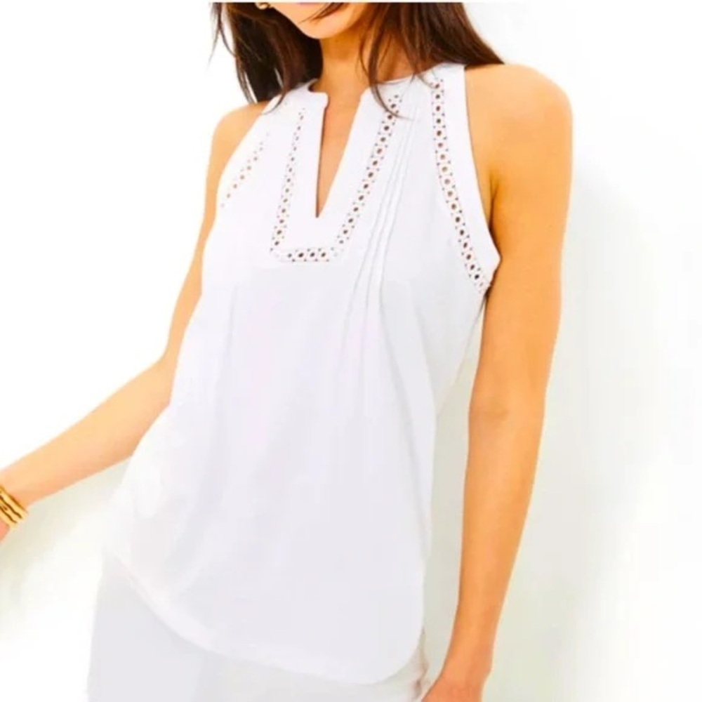 Lily Pulitzer Isaac Knit Tank Top White Size XS